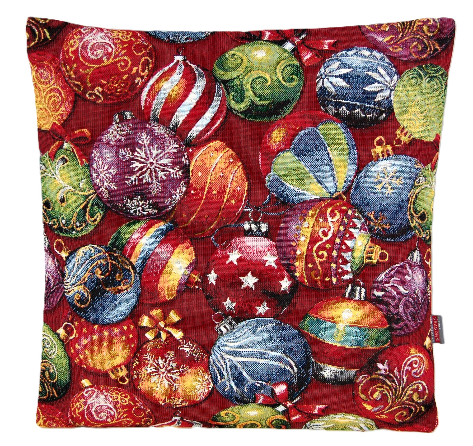 Kissenhülle Weihnachten 50x50 Hossner Christmas Ball Gobelin Kissenbezug Gewebt Reißverschluss