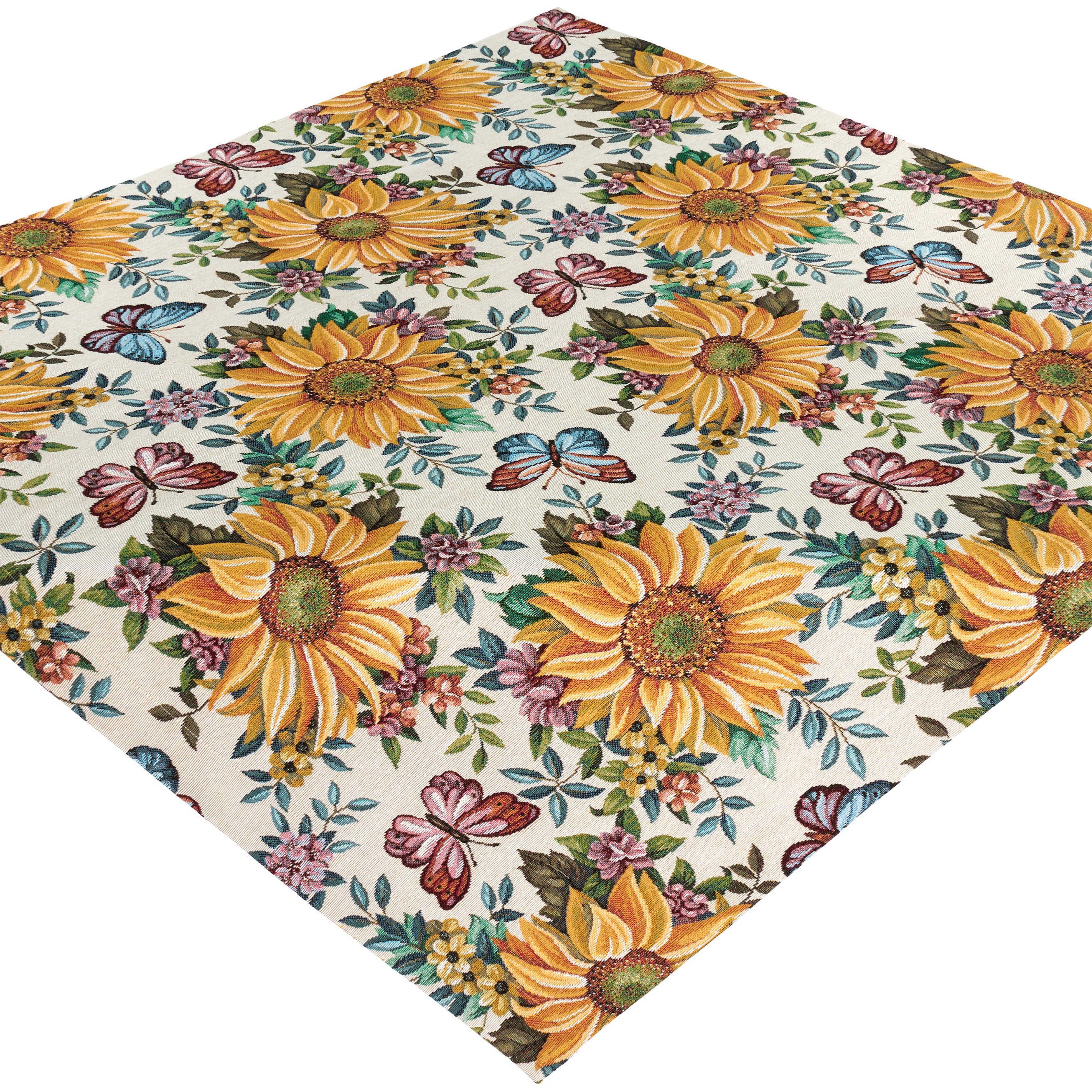 Gobelin Tischdecke Sommer Mitteldecke Sonnenblumen 85x85 Tischdekoration Hossner
