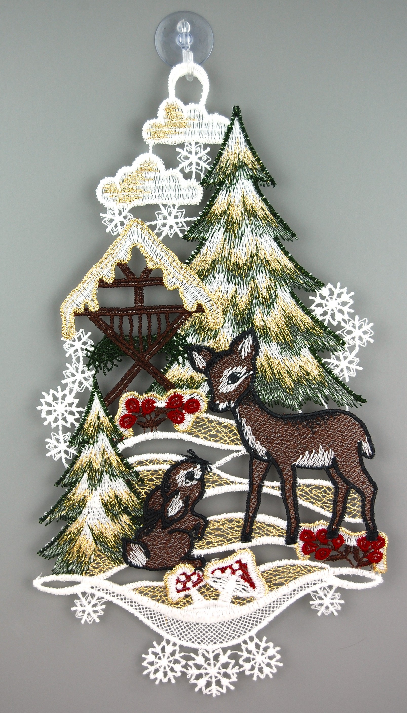 Plauener Spitze Weihnachten Fensterbild