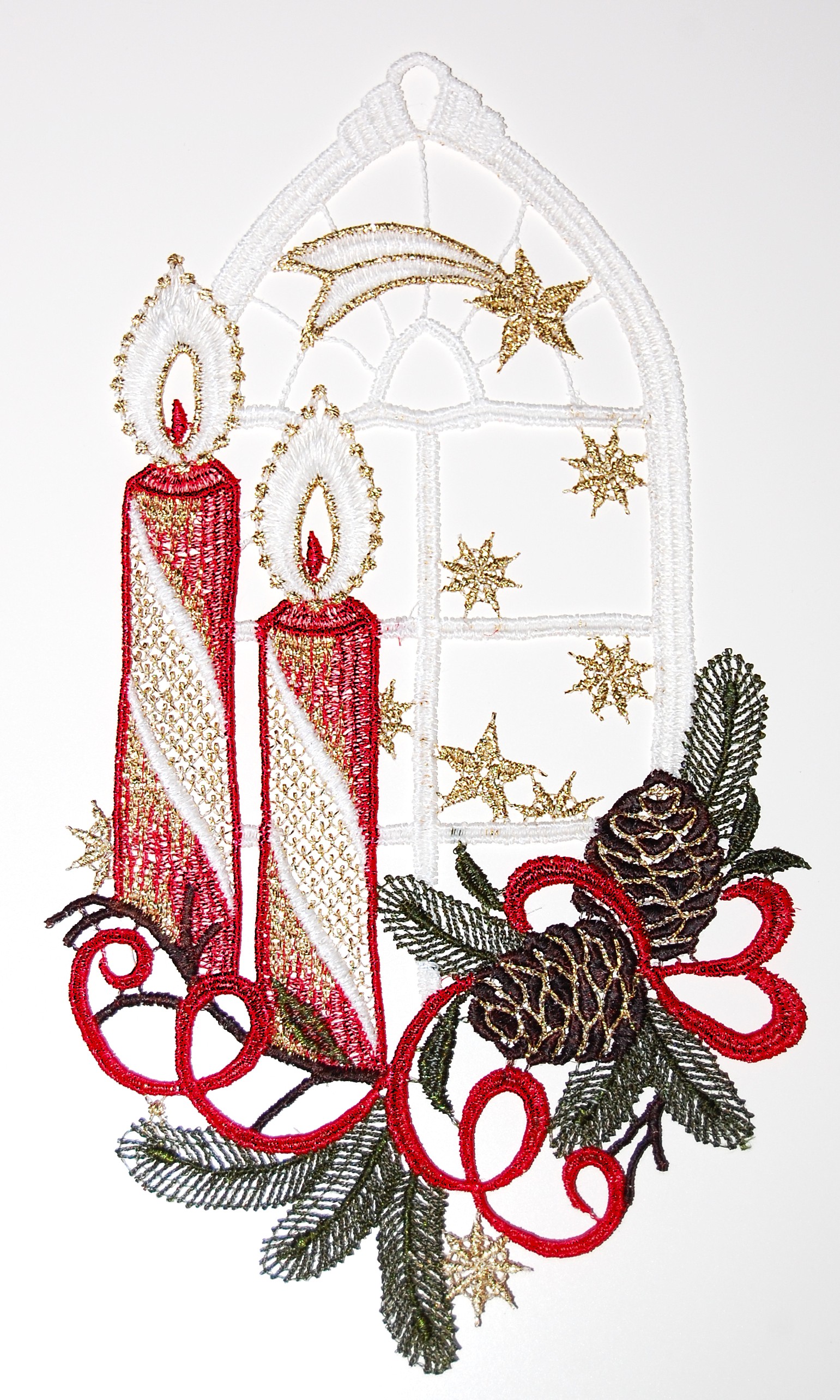 Plauener Spitze Weihnachten Fensterbild