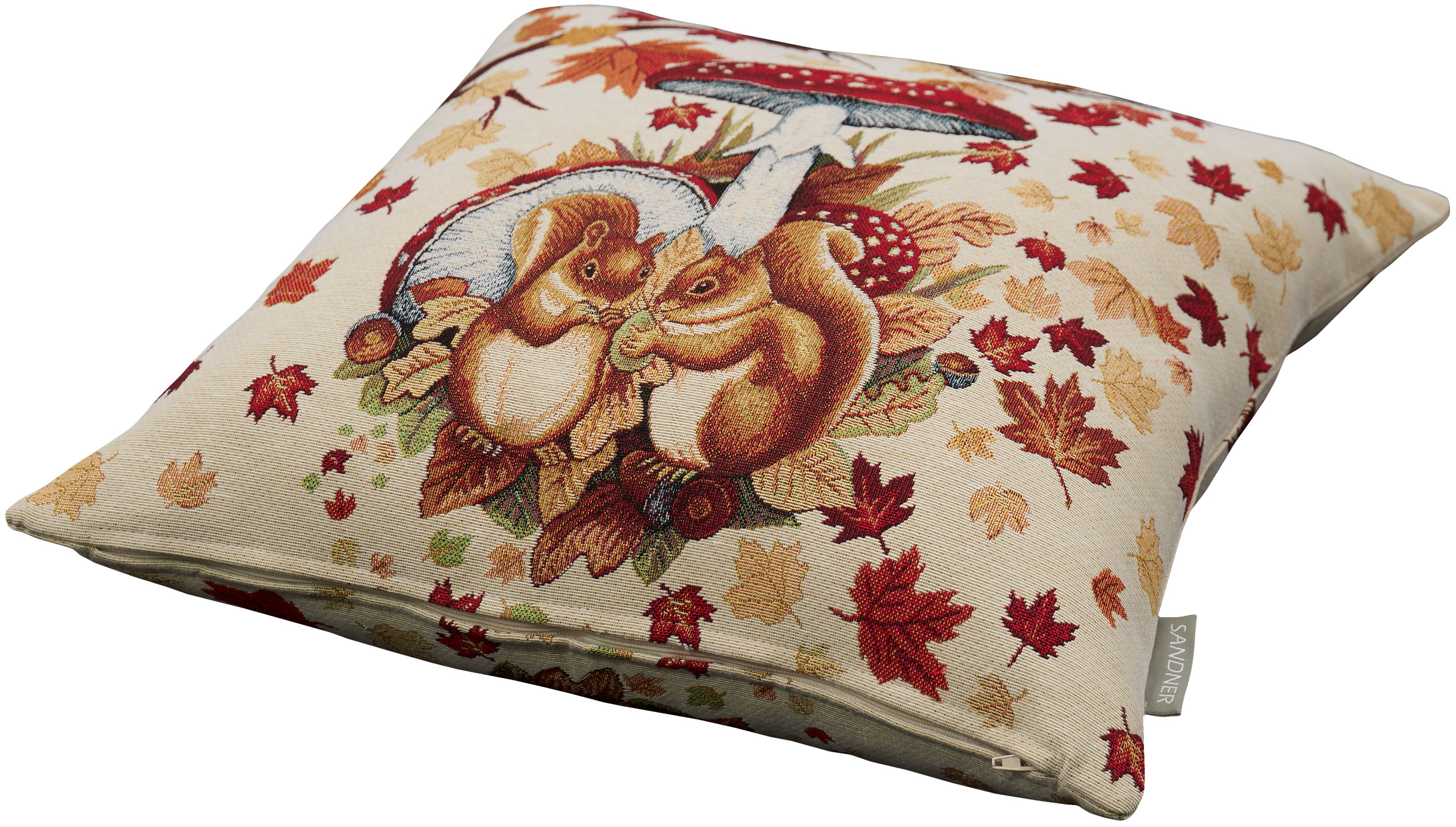 Benjia Herbst-Kissenbezüge Set – 4 Stück 40x40 Cm, Kürbis-Haus-Auto-Motiv, Baumwollleinen