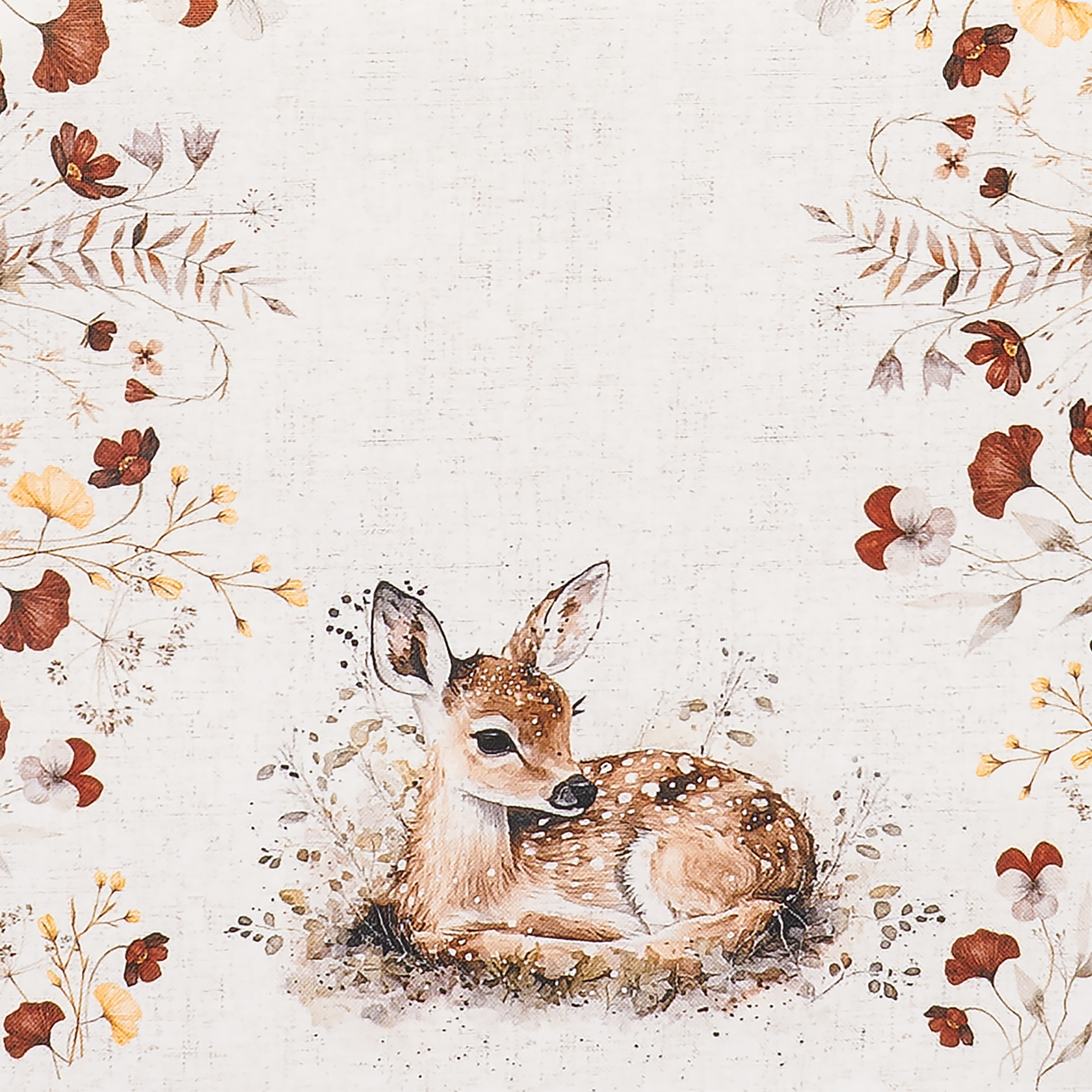 Tischläufer Herbst 40x160 Tischdecke Pflegeleicht Mitteldecke Tischwäsche Rehkitz