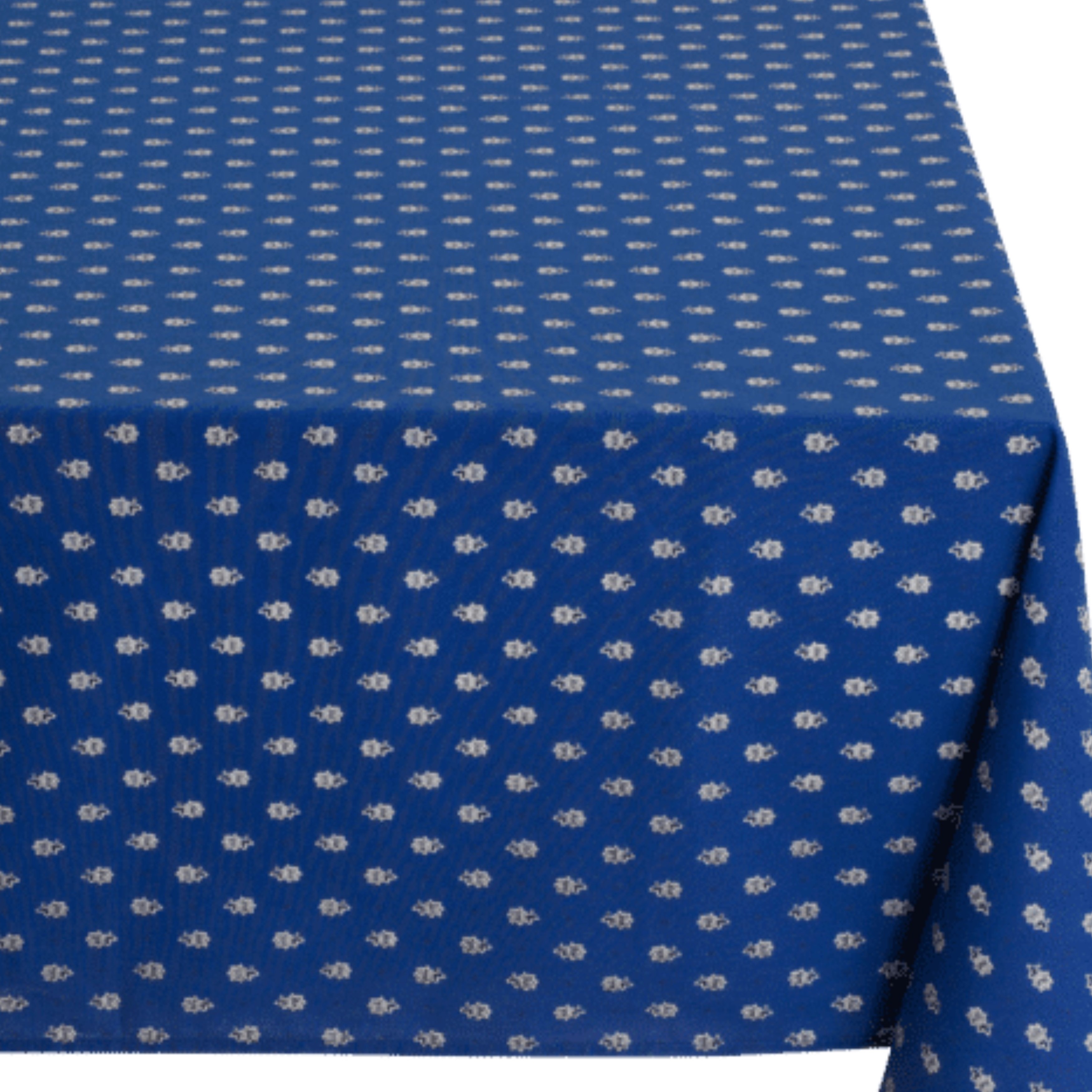 Tischdecke Baumwolle Beschichtet Tafeltuch Stoff Indoor Outdoor Blau Frankreich