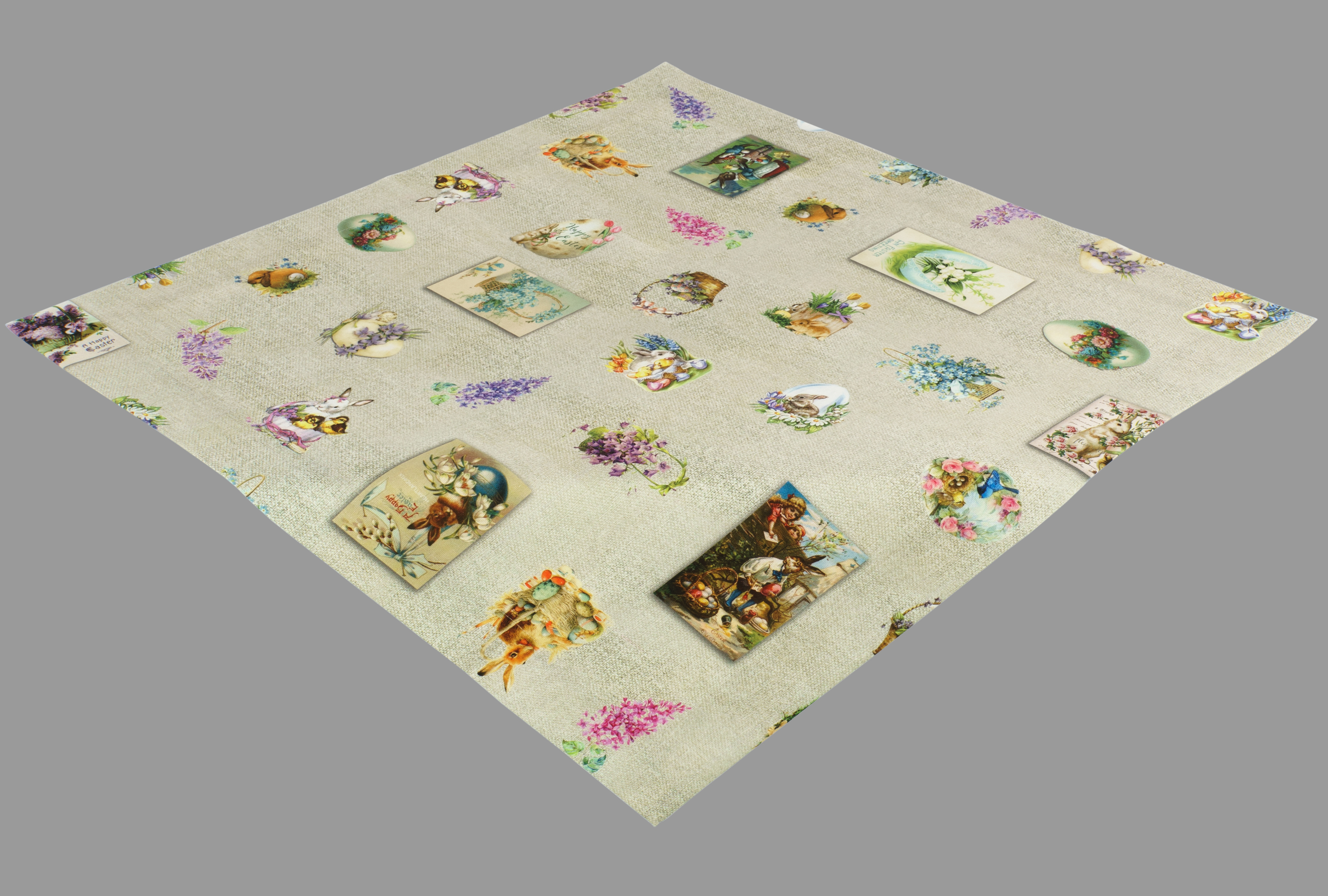 Tischdecke Ostern 65x65 Sandner Nostalgie Mitteldecke Beige Osterdecke Ostertischdecke Osterdekoration Decke Eckig Stoff Bedruckt