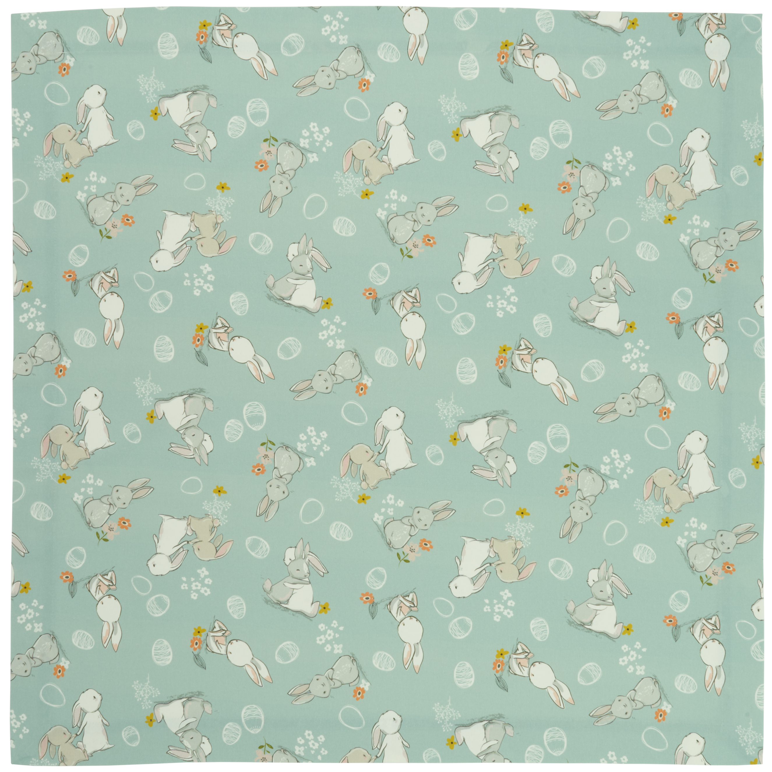 Tischdecke Ostern 85x85 Sandner Häschen Mitteldecke Osterdecke Pastell Ostertischdecke Osterdekoration Stoff Eckig Made in Germany