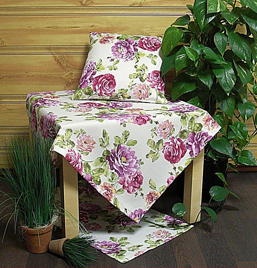 Tischwäsche Set Tischdecke 110x110 2x Platzdeckchen Landhaus Sommer Hossner