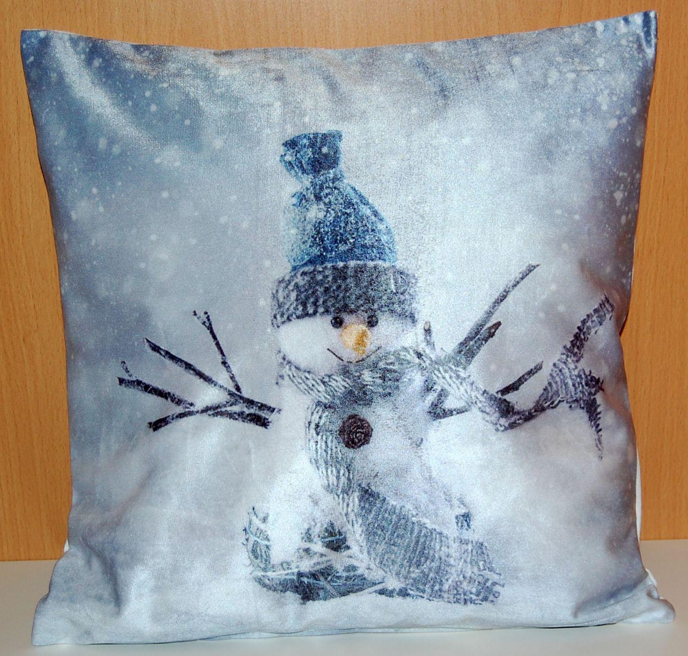 Weihnachtskissen 40x40cm - Wintermotiv Mit Weihnachtskranz Dekokissen