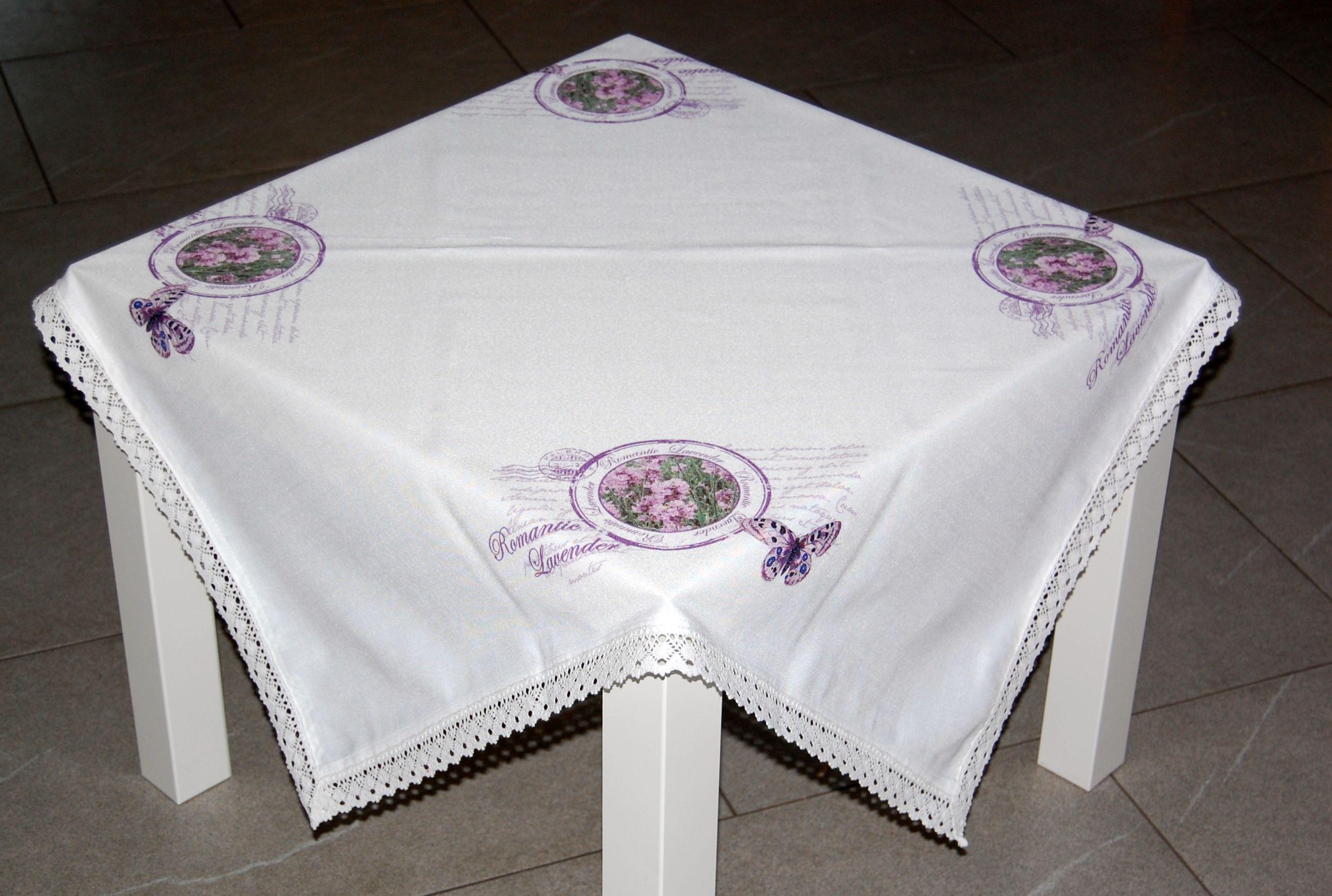Tischdecke Lavendel Spitze Mitteldecke Tischläufer Kissenhülle Überhandtuch Weiß