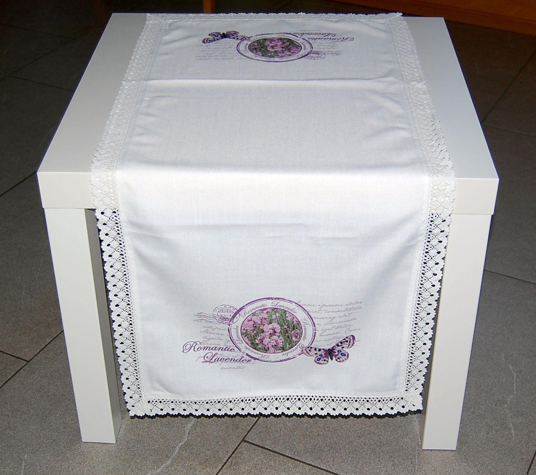 Tischdecke Lavendel Spitze Mitteldecke Tischläufer Kissenhülle Überhandtuch Weiß