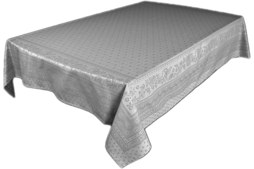 Tischdecke 160x300 Grau Stoff Teflon Beschichtet Unterdecke Tischtuch Decke Indoor Outdoor Gartentischdecke Eckig Durance Perle Made in France