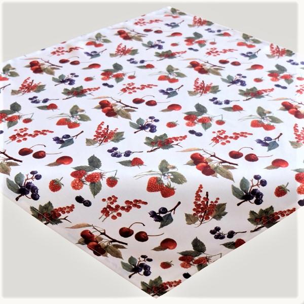 Tischdecke 85x85 Früchte Weiß Mitteldecke Gartendecke Gartentischdecke Mitteldecke Stoff Eckig Bunt Bedruckt