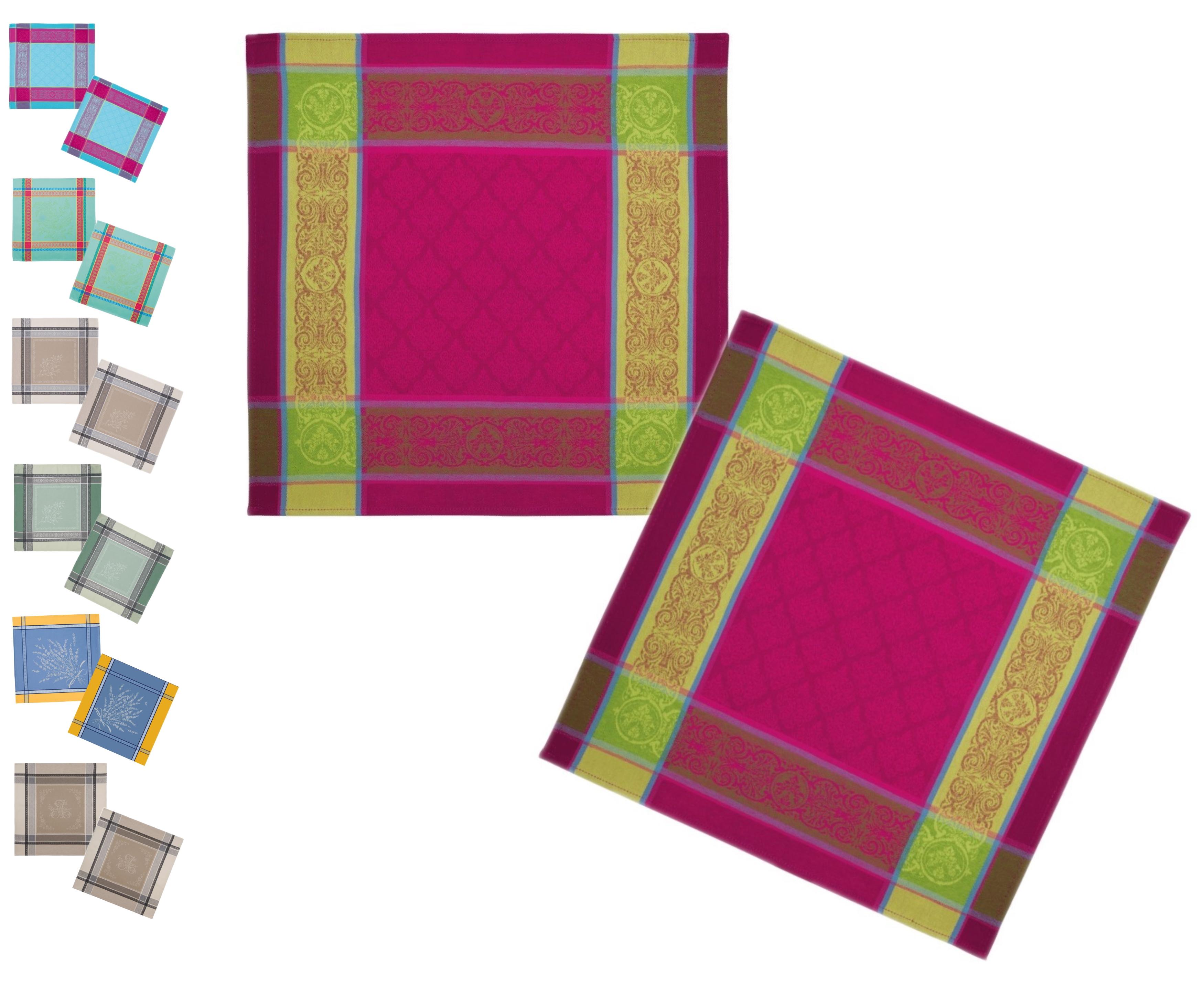Tissus Toselli Baumwollservietten 2er Set 50x50 Baumwolle aus Frankreich